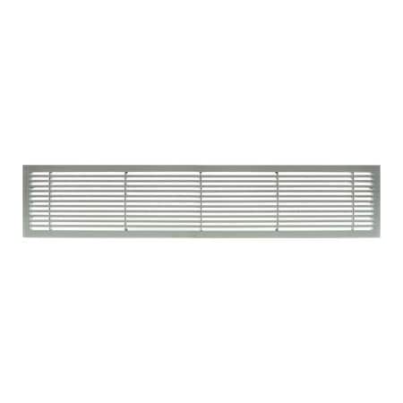 Giumenta-Architectural Grille AG20 Series 4in x 30in Solid Alum Fixed Bar Supply/Return Air Vent Grille, Brushed Satin 200043001